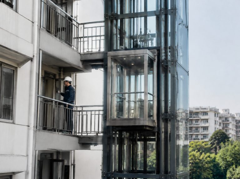 三明旧楼加建观光电梯